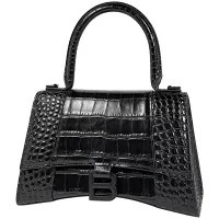 Balenciaga Hourglass 2way Shoulder Bag Leather Black